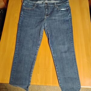 American Eagle Outfitters Dark Blue Straight Leg Jeans Size 18